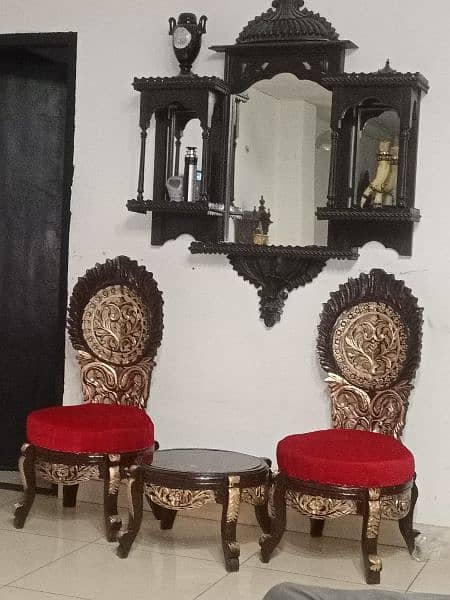 chinioti peerah/ chairs set with coffee table 1