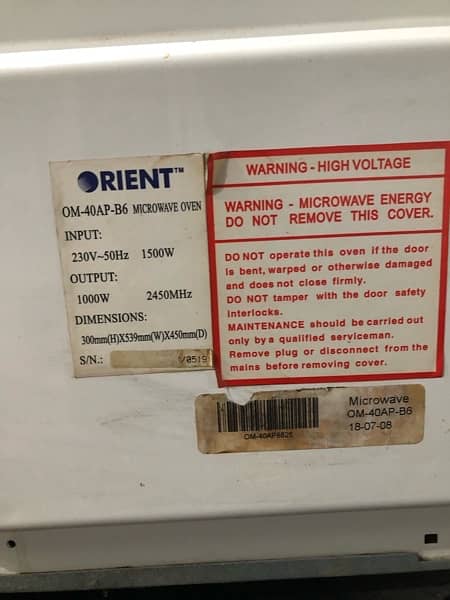 orient microwave oven! 6