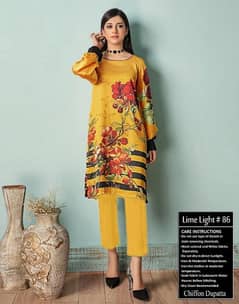 Buy 3 piece Nishat lawn suit Replica in Orange Color DLS-16