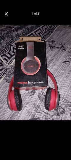 headphone wirless red colour