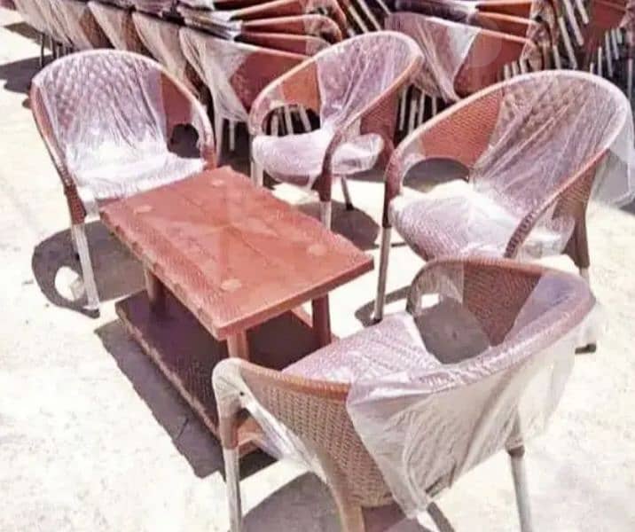 plastic Chairs and Tables black color available also 4