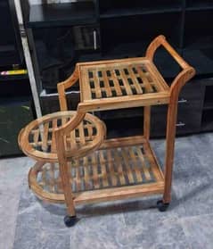 beech wood bagi tea trolley