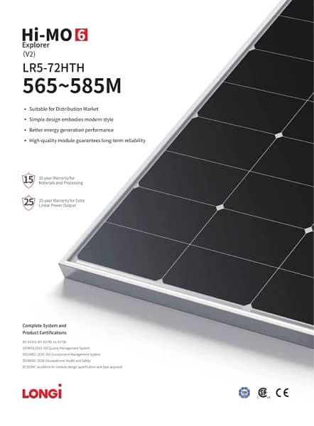 LONGI BIFACIAL PANELS 585W 0