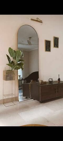 Mirror with stand wooden