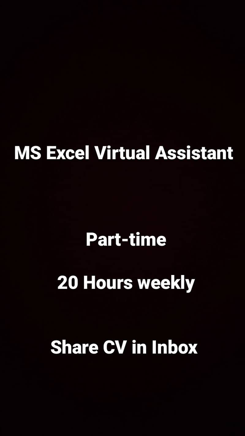 Virtual Assistant MS Excel 0