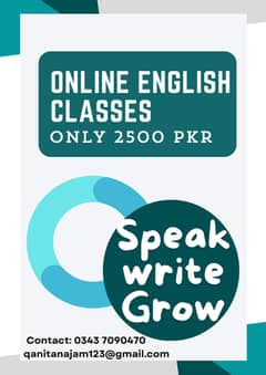 Online English Language Class, English Written and Spoken Skills