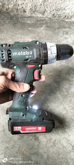 metabo 18v hammer cordless drill with 2Ah battery