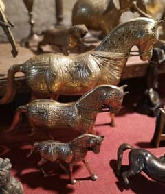 antique horse 3 pieces set