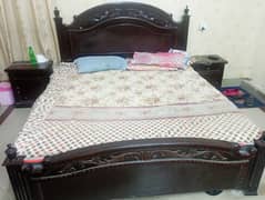 double bed with two side table