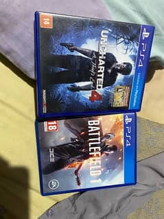 uncharted 4 and Battle field 1