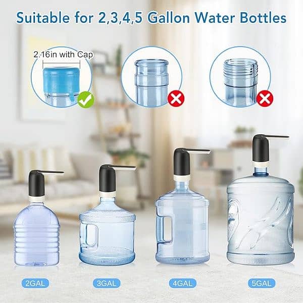 Water Dispenser For Bottle, Electric rechargeable water pump 4