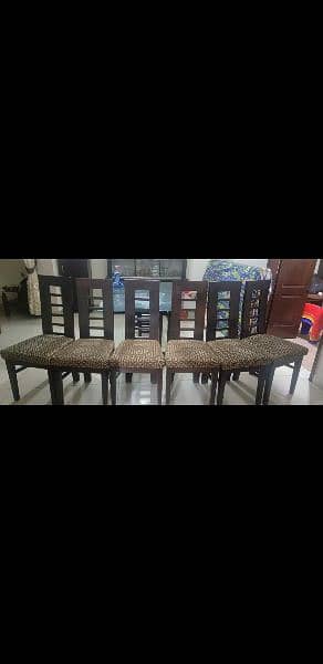 2 L shape sofa and dining table with 6 chairs 2