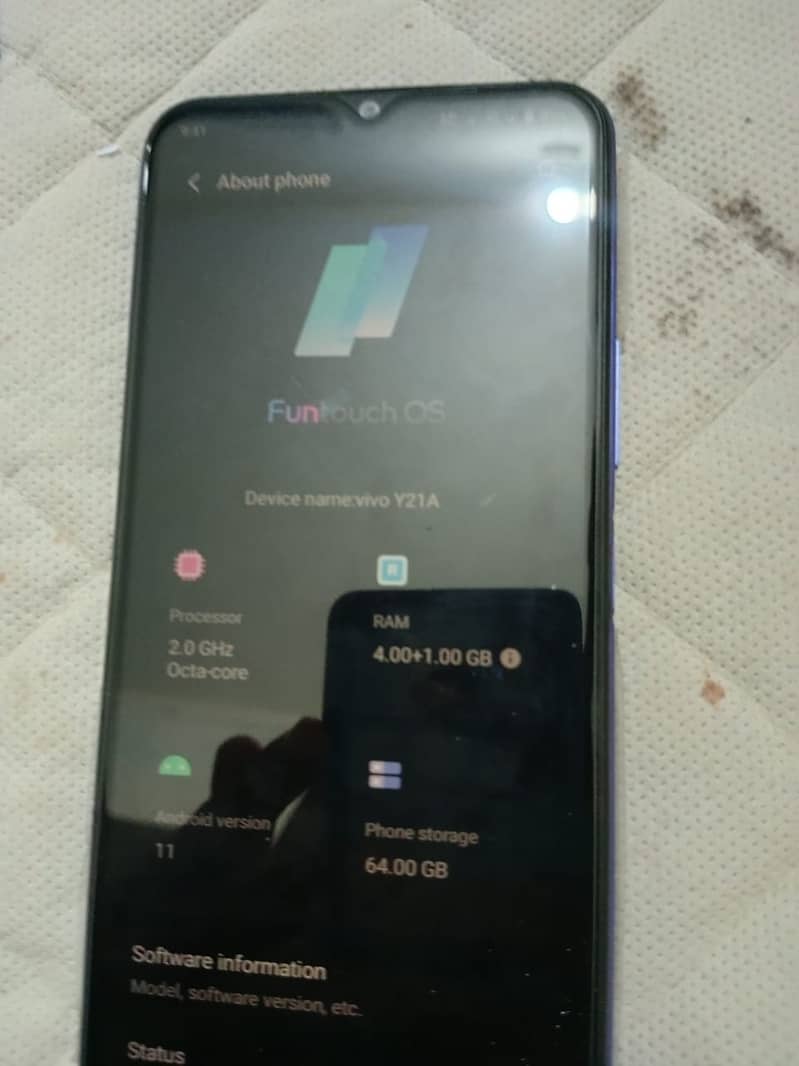 Vivo Y21A 4+1 Ram 64 Rom 1