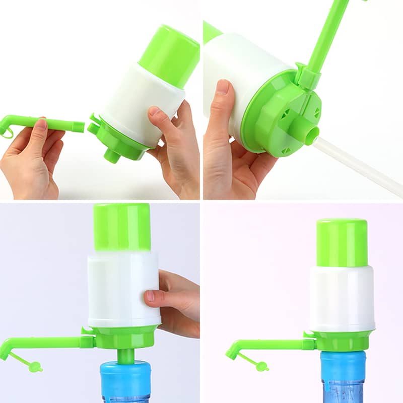 Gallon Bottled Drinking Water Hand Press Manual Pump Dispenser- Green 2