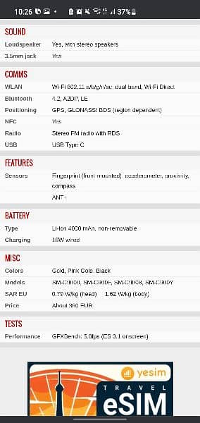 Samsung C9 pro PTA approve good condition. 2