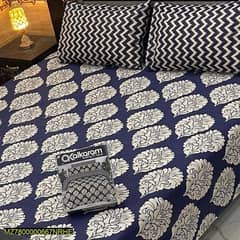 3 PCs cotton salonicA printed double bed sheet.