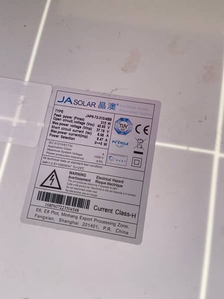 JA SOLAR PANNELS 315 watt 3