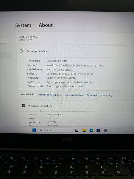 Dell 7499 touchscreen Core i5 7th 3