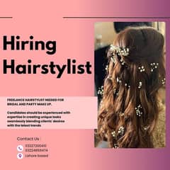 Hiring Female Freelance Hairstylist.