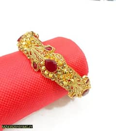 One piece Gold Plated artificial Stones Kara Bangle's Free delivery