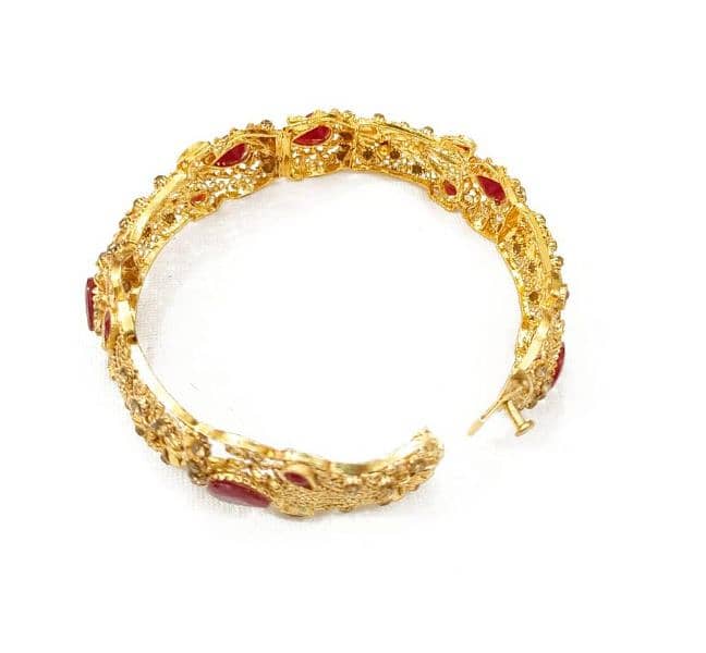 One piece Gold Plated artificial Stones Kara Bangle's Free delivery 1