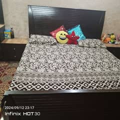 pure wood double bed