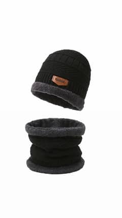 1 pc wool beanie and neck warmee