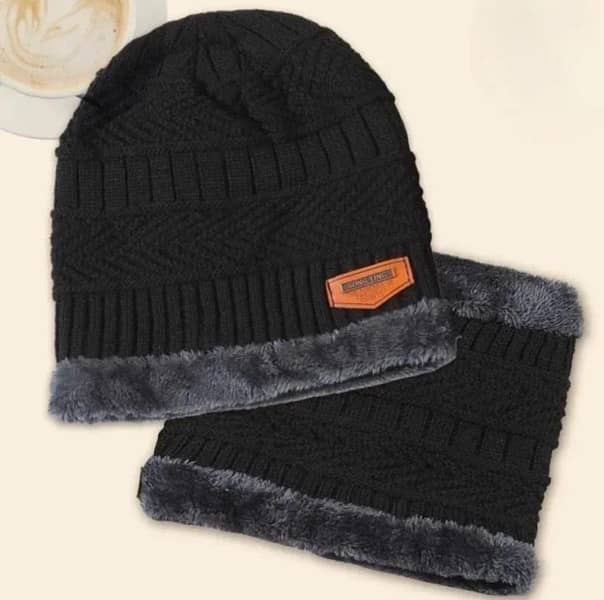 1 pc wool beanie and neck warmee 1