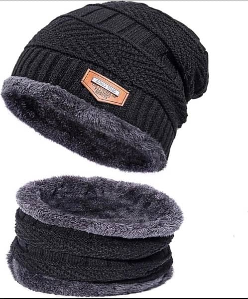 1 pc wool beanie and neck warmee 3