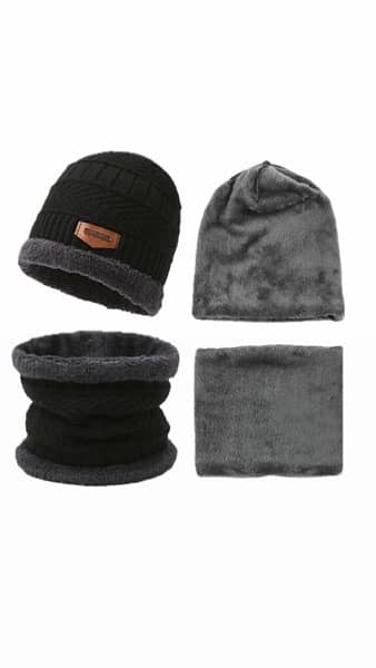 1 pc wool beanie and neck warmee 4