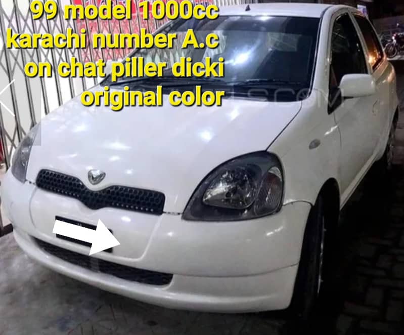 Toyota Vitz 99/2000 custom auction A. c on new tyre rim 2