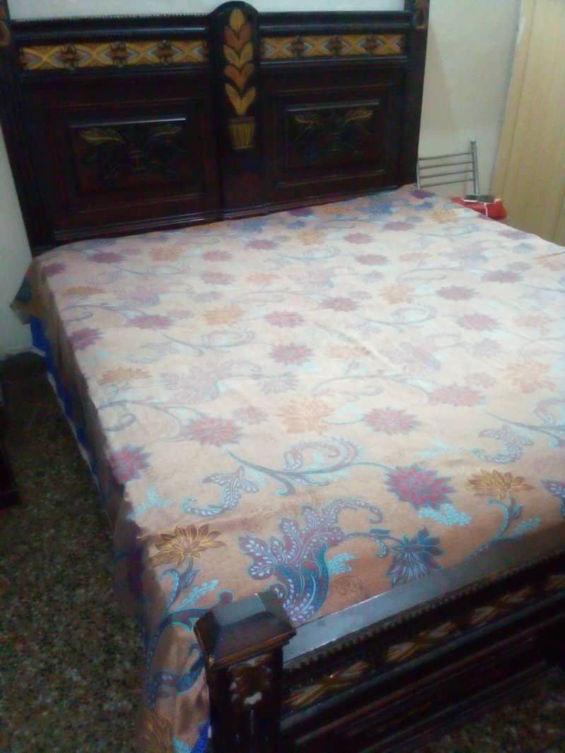 urgent sale wooden bed 2