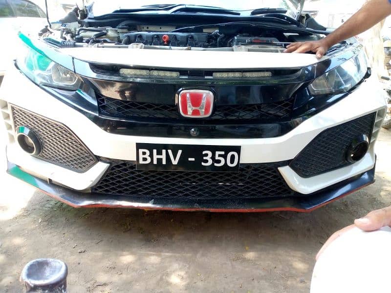 Honda civic x type r v1 bumper 3