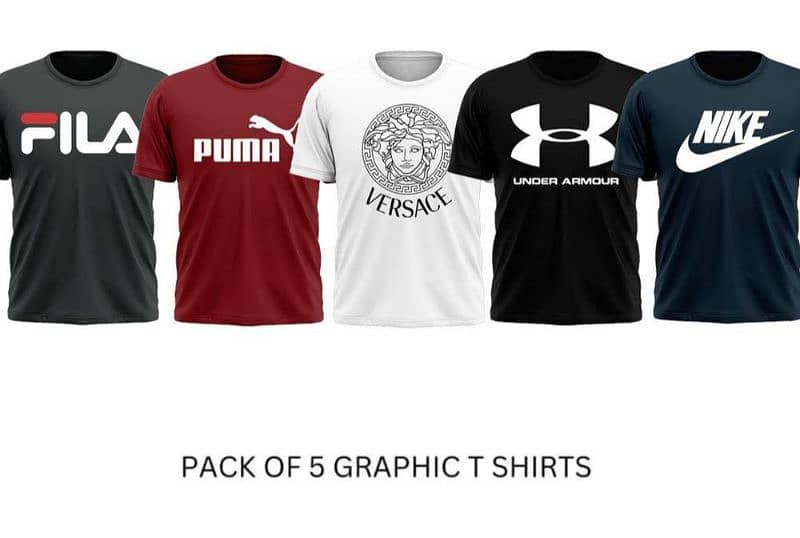 Jersey Graphic T-shirts _Pack of 5 1