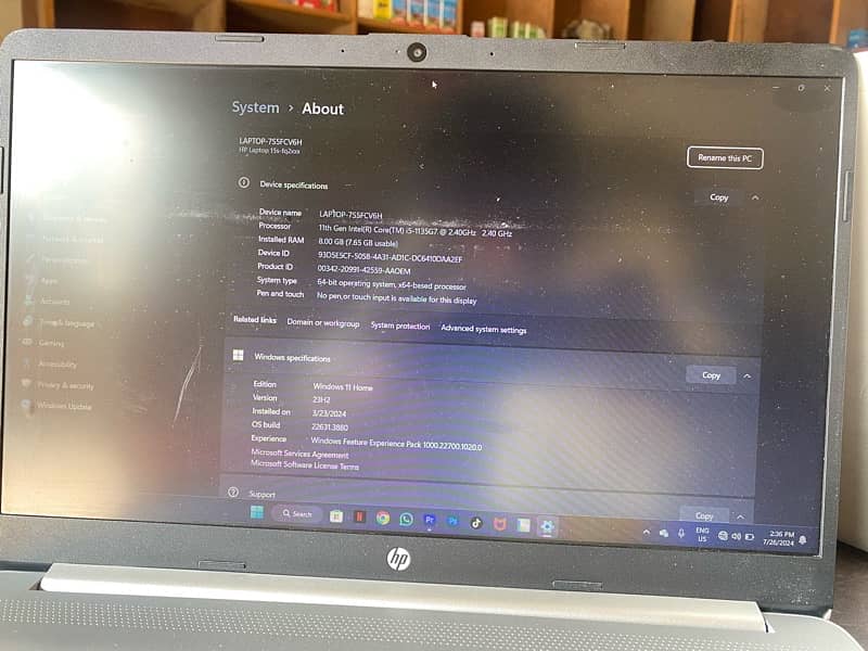 Intel Hp i5 11th Gen 15.5 New laptop for sale 2