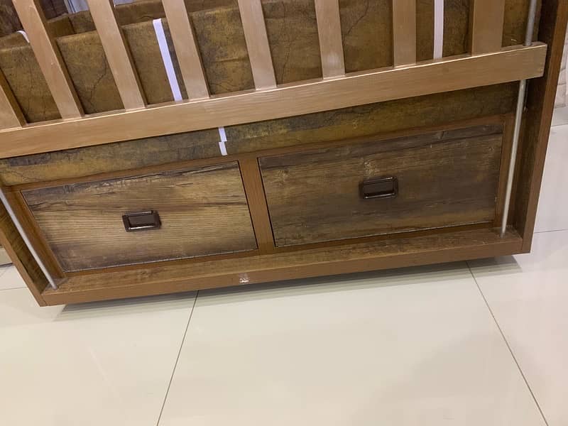 Moveable wooden Baby Cot 1