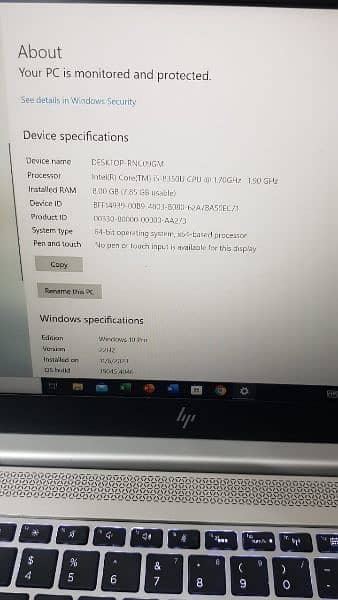 HP laptop for sale i5 8th generation 4