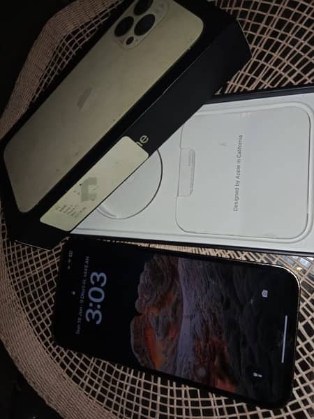 I phone 13 pro max 128 gb gold non pta with box 4