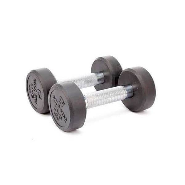 Dumbells Pair Rubber Dumbells 3kg ×2=6kg 0