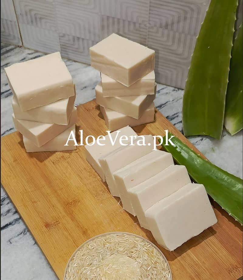 Aloe Vera & Rice Soap - 100 Grams Each 2