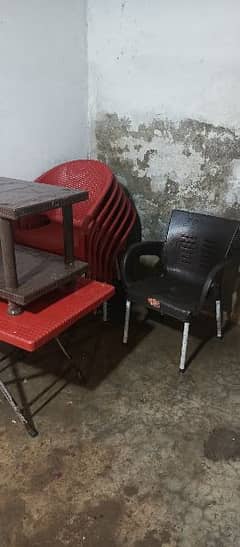 2 table 7 chair pure plastic hy