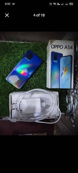 Oppo A54 with box and charger 4