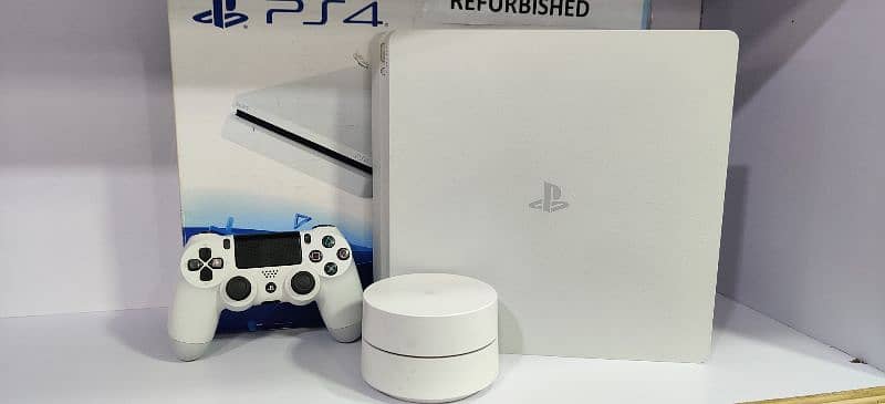 PS4 Slim 500GB Jailbreak Glacier White 0