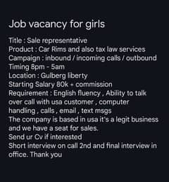 female sales agent