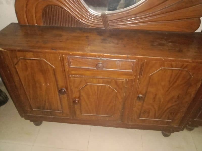 Wooden Bed, Show Case, Dressing Table and corner for sale 18