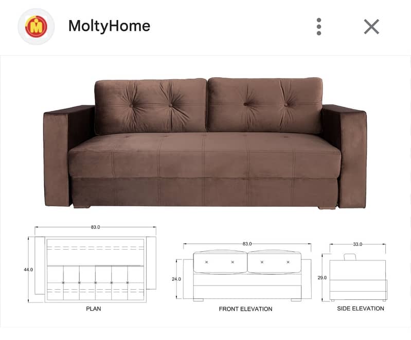 6 Seater Celeste Comforti by Master Molty Foam Sofa bed set 3+3 7