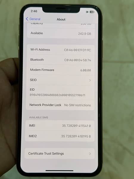 Iphone XsMax Non PTA 256GB 11