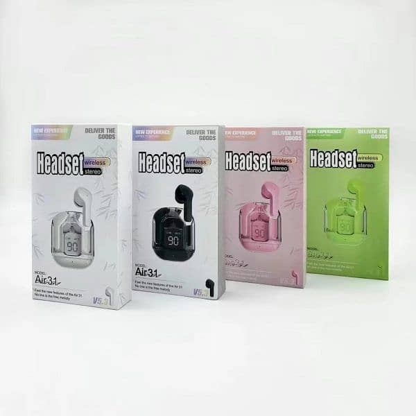 Air31 Earbuds Wireless Crystal Transparent Body ( Random Color ) 3