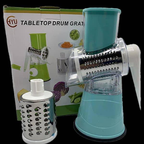 HYU Tabletop Drum Grater Multifunction Manual Vegetable Slicer 1