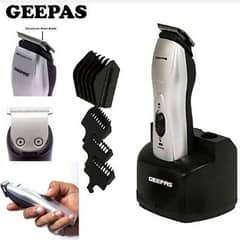 Geepas GTR34 Rechargeable Electric Hair & Beard Trimmer - Silver